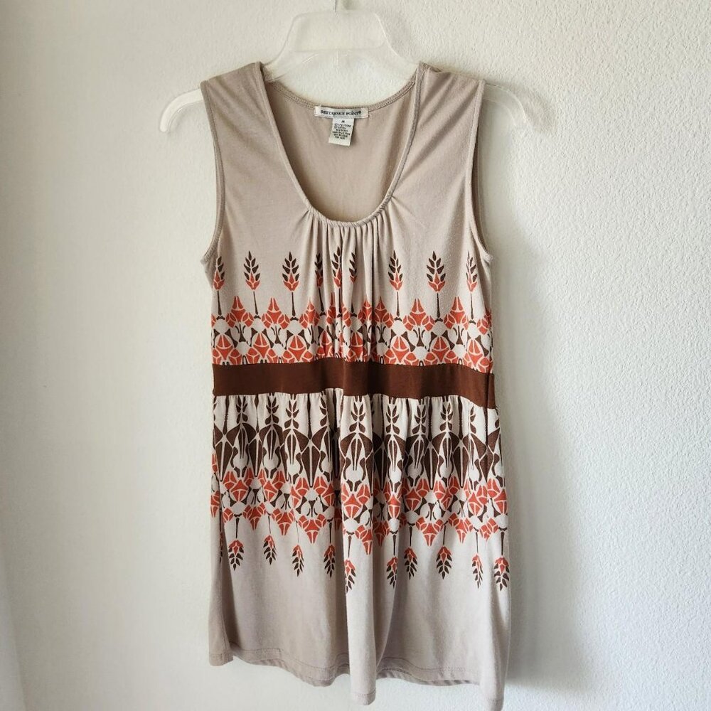 Reference Point Vintage Y2k women's tan dress Sz M Beach Boho Cottage